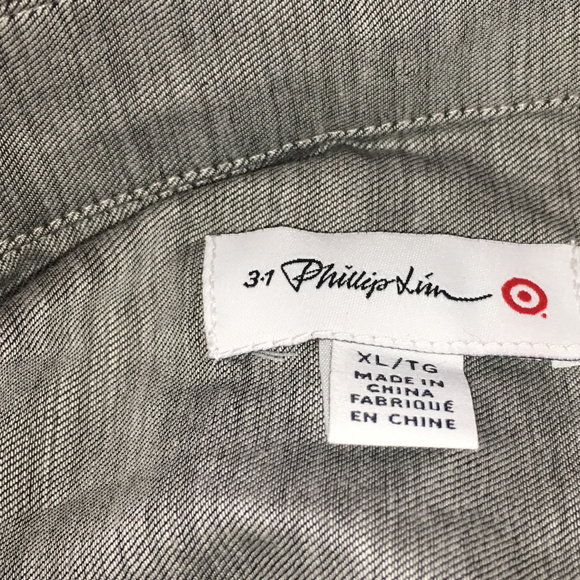 Philip Lim 3.1 Target Black Gray Long Sleeve shirt - Picture 8 of 8
